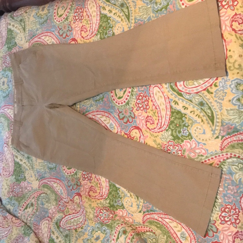 Mid Rise Bootcut Khaki Pants